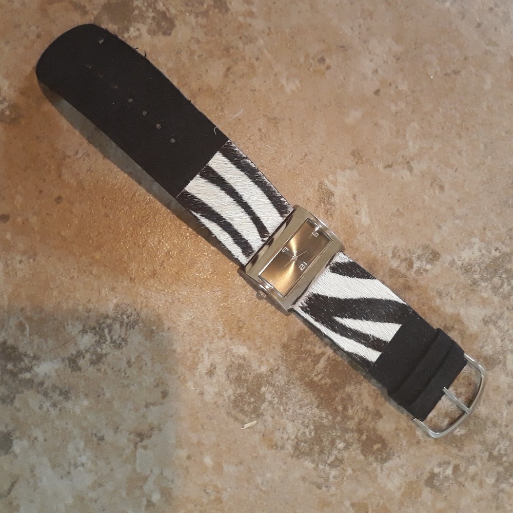 Zebra Fur Watch Black White